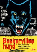 Baskervilles hund 1960 poster Peter Cushing Christopher Lee Text: Arthur Conan Doyle Hitta mer: Sherlock Holmes Hundar