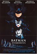 Batman återkomsten 1992 poster Michael Keaton Tim Burton