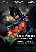 Batman Forever 1995 poster Val Kilmer Jim Carrey Tommy Lee Jones Nicole Kidman Tim Burton Hitta mer: Batman Hitta mer: DC Comics