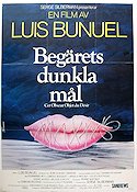 Begärets dunkla mål 1977 poster Fernando Rey Luis Bunuel Konstaffischer