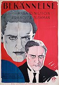 Bekännelse 1927 poster Anna Q Nilsson Francis X Bushman