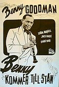 Benny kommer till stan 1944 poster Benny Goodman Linda Darnell Jazz Musikaler