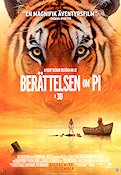 Berättelsen om Pi 2012 poster Suraj Sharma Irrfan Khan Ang Lee Skepp och båtar Katter Asien