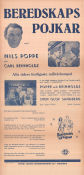 Beredskapspojkar 1940 poster Nils Poppe Carl Reinholdz Sven-Olof Sandberg Vera Valdor Sigurd Wallén