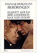 Beröringen 1971 poster Elliott Gould Bibi Andersson Max von Sydow Sheila Reid Ingmar Bergman
