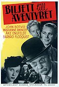 Biljett till äventyret 1945 poster John Botvid Marianne Aminoff
