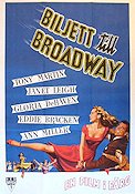 Biljett till Broadway 1952 poster Tony Martin Janet Leigh Ann Miller