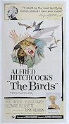 The Birds 1963 poster Tippi Hedren Alfred Hitchcock Fåglar