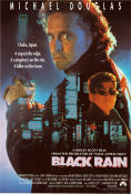 Black Rain 1989 poster Michael Douglas Andy Garcia Ken Takakura Ridley Scott Asien Maffia