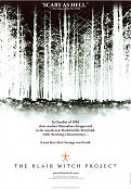 The Blair Witch Project 1999 poster Heather Donahue Michael C Williams Joshua Leonard Daniel Myrick