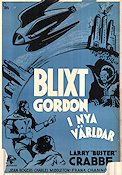 Blixt Gordon i nya världar 1938 poster Buster Crabbe Jean Rogers Charles Middleton Ford Beebe Från serier