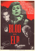 Blod och eld 1945 poster Sonja Wigert Anders Henrikson George Fant Inge Waern Anders Henrikson