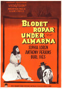 Blodet ropar under almarna 1958 poster Sophia Loren Anthony Perkins Burl Ives Delbert Mann