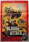Blodig attack 1959 poster Edward G Robinson Jr Krig
