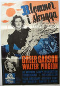 Blommor i skugga 1941 poster Greer Garson Walter Pidgeon Felix Bressart Mervyn LeRoy Blommor och växter