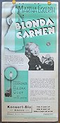 Blonda Carmen 1936 poster Martha Eggerth
