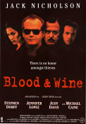 Blood and Wine 1996 poster Jack Nicholson Michael Caine Stephen Dorff Bob Rafelson