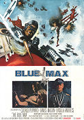 Blue Max 1966 poster George Peppard James Mason Ursula Andress John Guillermin Krig Flyg