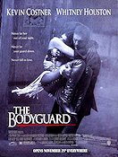 The Bodyguard 1992 poster Kevin Costner Whitney Houston Gary Kemp Mick Jackson Romantik Kändisar
