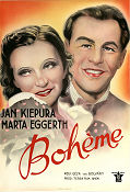 Boheme 1937 poster Jan Kiepura Martha Eggerth Géza von Bolvary Filmen från: Austria