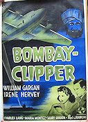 Bombay Clipper 1942 poster William Gargan Maria Montez Flyg