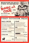 Bonnie och Clyde 1967 poster Warren Beatty Faye Dunaway Gene Hackman Arthur Penn