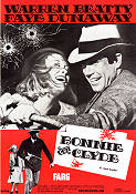 Bonnie och Clyde 1967 poster Warren Beatty Faye Dunaway Gene Hackman Arthur Penn Vapen Poliser
