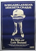 Borgarklassens diskreta charm 1973 poster Fernando Rey Luis Bunuel Konstaffischer