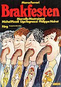 Brakfesten 1973 poster Marcello Mastroianni Marco Ferreri Affischkonstnär: Mati Lepp Mat och dryck Konstaffischer