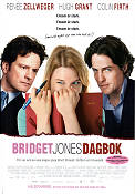 Bridget Jones dagbok 2001 poster Renée Zellweger Hugh Grant Colin Firth Sharon Maguire Romantik