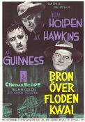 Bron över floden Kwai 1957 poster William Holden Alec Guinness Jack Hawkins David Lean Krig Broar