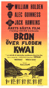 Bron över floden Kwai 1957 poster William Holden Alec Guinness Jack Hawkins David Lean Krig Broar