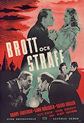 Brott och straff 1946 poster Gunn Wållgren Sigurd Wallén Hampe Faustman