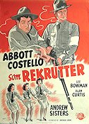 Buck Privates 1941 poster Abbott and Costello Lee Bowman Andrews Sisters Arthur Lubin