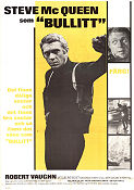Bullitt 1968 poster Steve McQueen Robert Vaughn Jacqueline Bisset Peter Yates Bilar och racing Poliser