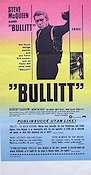 Bullitt 1968 poster Steve McQueen Robert Vaughn Jacqueline Bisset Peter Yates Poliser