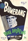 Bumerang 1947 poster Dana Andrews Elia Kazan Film Noir