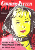 Cabirias nätter 1957 poster Giulietta Masina Federico Fellini