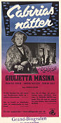 Cabirias nätter 1957 poster Giulietta Masina Francois Périer Franca Marzi Federico Fellini