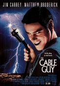 The Cable Guy 1996 poster Jim Carrey Matthew Broderick Leslie Mann Ben Stiller