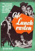 Café Lunchrasten 1954 poster Lars Ekborg Doris Svedlund Annalisa Ericson Stig Järrel Nils Hallberg Hampe Faustman Filmbolag: Sandrews Mat och dryck