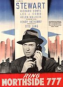 Call Northside 777 1948 poster James Stewart Henry Hathaway Telefoner Film Noir