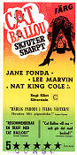 Cat Ballou 1965 poster Jane Fonda Lee Marvin Nat King Cole Elliot Silverstein