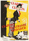 Chaplins blixtrande bravader 1915 poster Charlie Chaplin