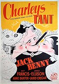 Charleys tant 1941 poster Jack Benny Kay Francis Eric Rohman art