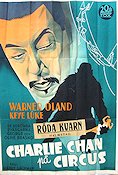 Charlie Chan på circus 1936 poster Warner Oland Charlie Chan Eric Rohman art