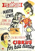 Cirkus för hela slanten 1954 poster Dean Martin