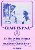 Claires knä 1970 poster Jean-Claude Brialy Aurora Cornu Béatrice Romand Eric Rohmer