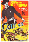 Colt 45 1950 poster Randolph Scott Ruth Roman Zachary Scott Edwin L Marin Berg