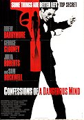 Confessions of a Dangerous Mind 2002 poster Sam Rockwell Drew Barrymore Julia Roberts George Clooney